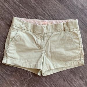 Mint green J Crew chino shorts - size 4